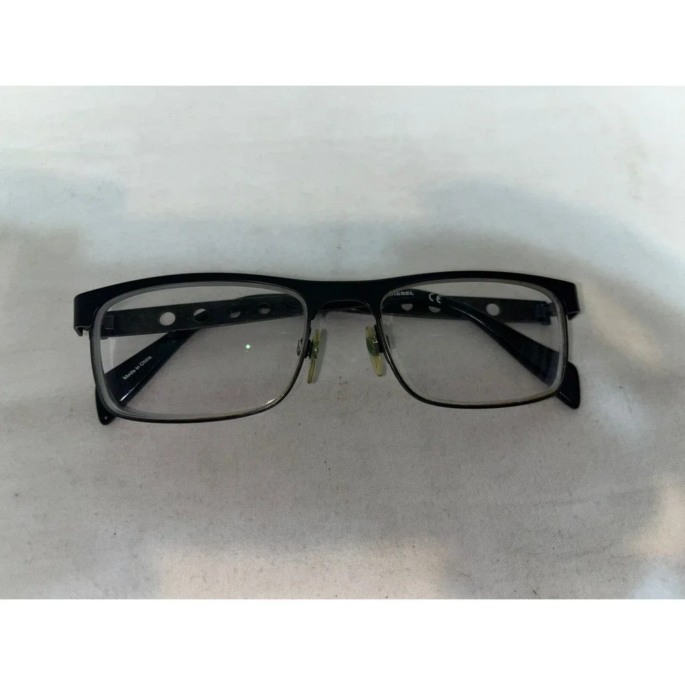 Diesel Eyeglasses DL Col. 005 Gray&Black Browline Metal Frame 53[]17 145